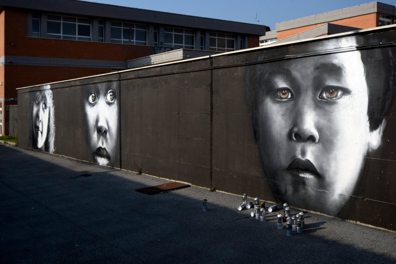 Street art murale di Neve