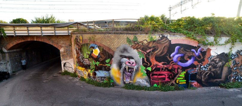 Street art a via del Mandrione