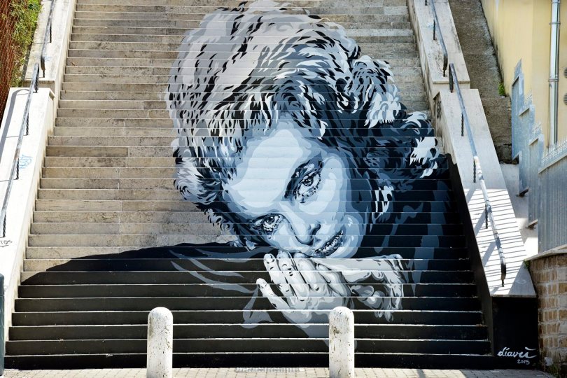 Murale con Ingrid Bergman