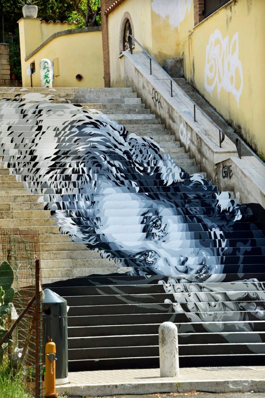 Murale con Ingrid Bergman