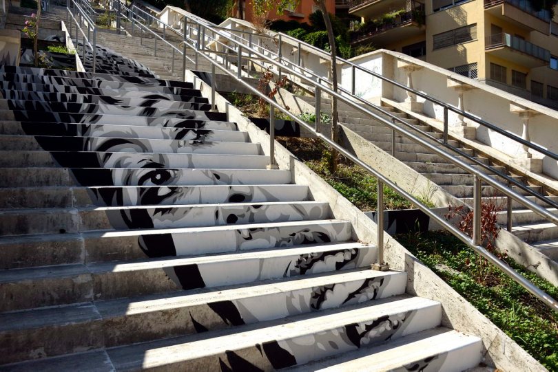 Murale con Michéle Mercier