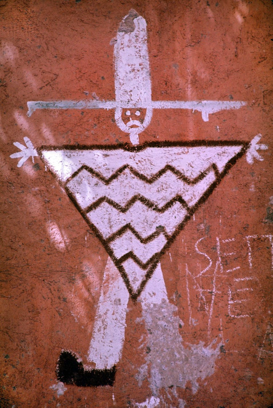 Murale con accampamento indiano