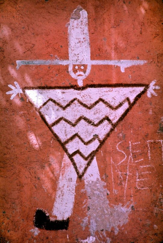 Murale con accampamento indiano