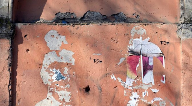 Graffiti, lungotevere Ripa, 2015