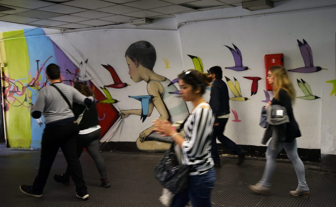Metro Spagna. Murale di Seth