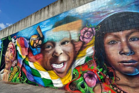 Il murale ' Rivoluzione bolivariana 