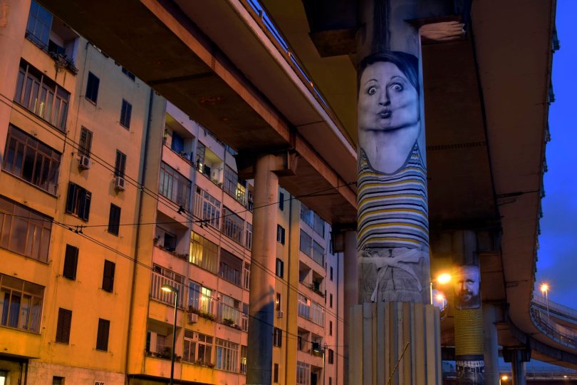 Murali sulla sopraelevata