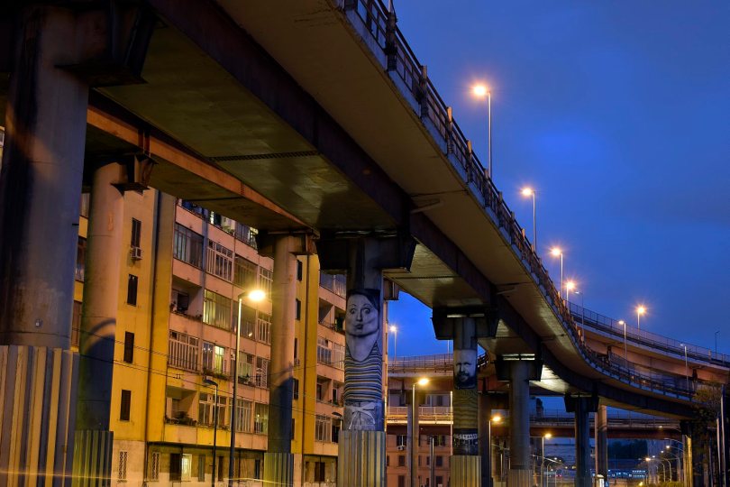 Murali sulla sopraelevata