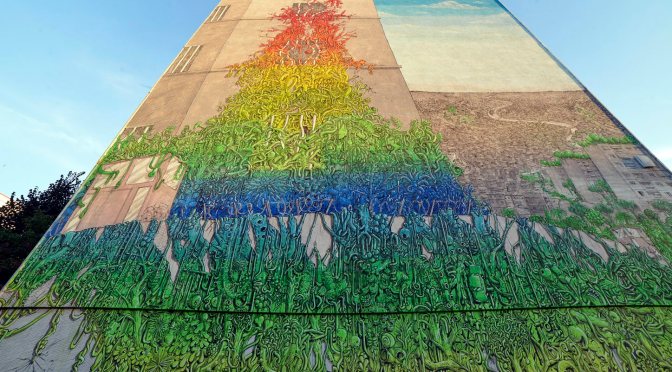 Casal dei Pazzi. Murale di Blu