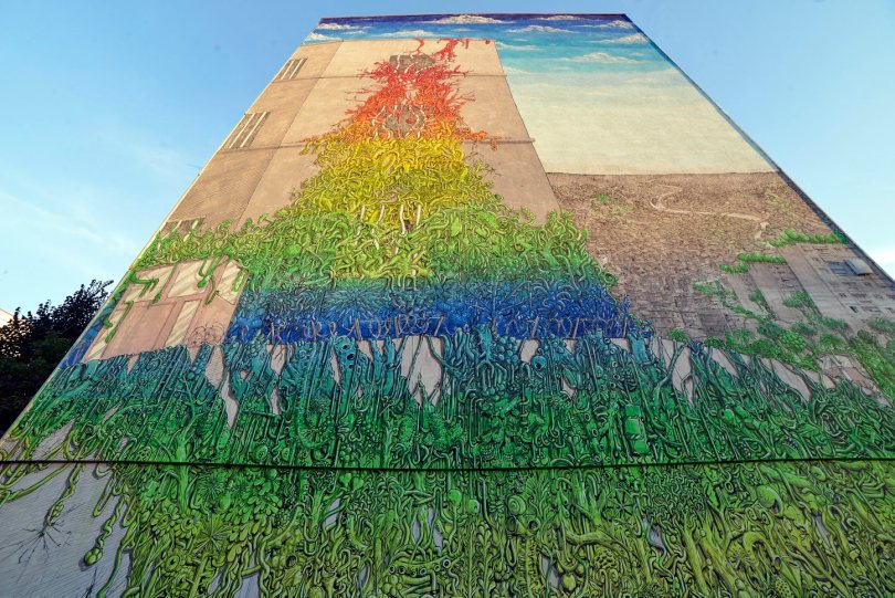 Murale di Blu a Casal dei Pazzi