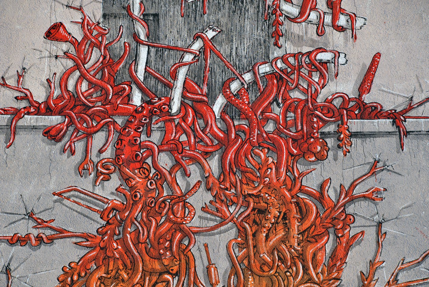 Murale di Blu a Casal dei Pazzi